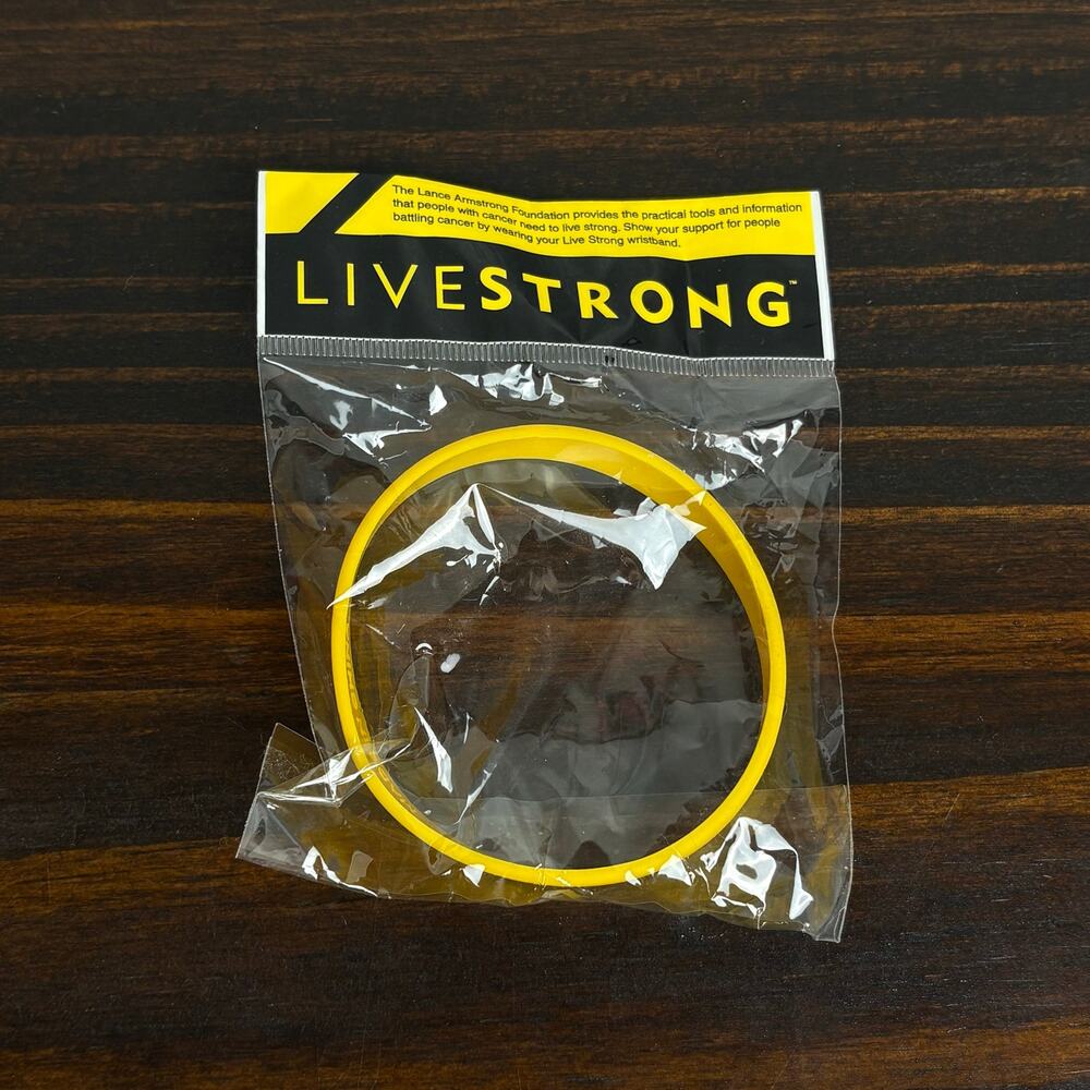 NIB Nike Livestrong Yellow Rubber Bracelet Retro Y2K Running Accessory Workout